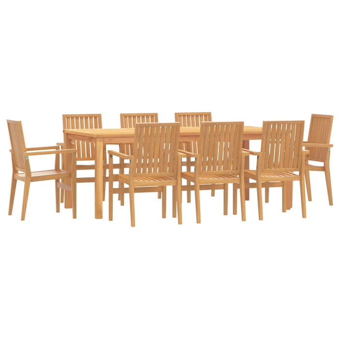 Set mobilier de grădină, 9 piese, lemn masiv de tec - WALTI WALTI