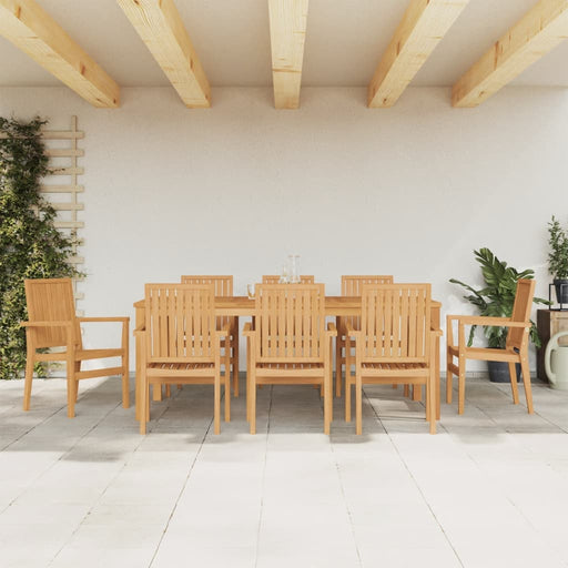 Set mobilier de grădină, 9 piese, lemn masiv de tec - WALTI WALTI