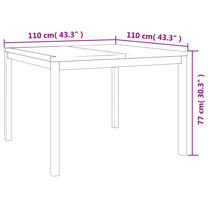 Set mobilier pentru grădină, 3 piese, lemn masiv de tec - WALTI WALTI