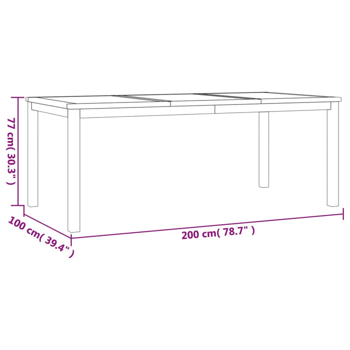 Set mobilier de grădină, 7 piese, lemn masiv de tec WALTI