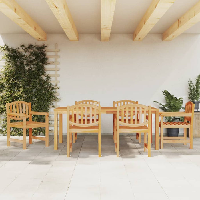 Set mobilier de grădină, 7 piese, lemn masiv de tec WALTI