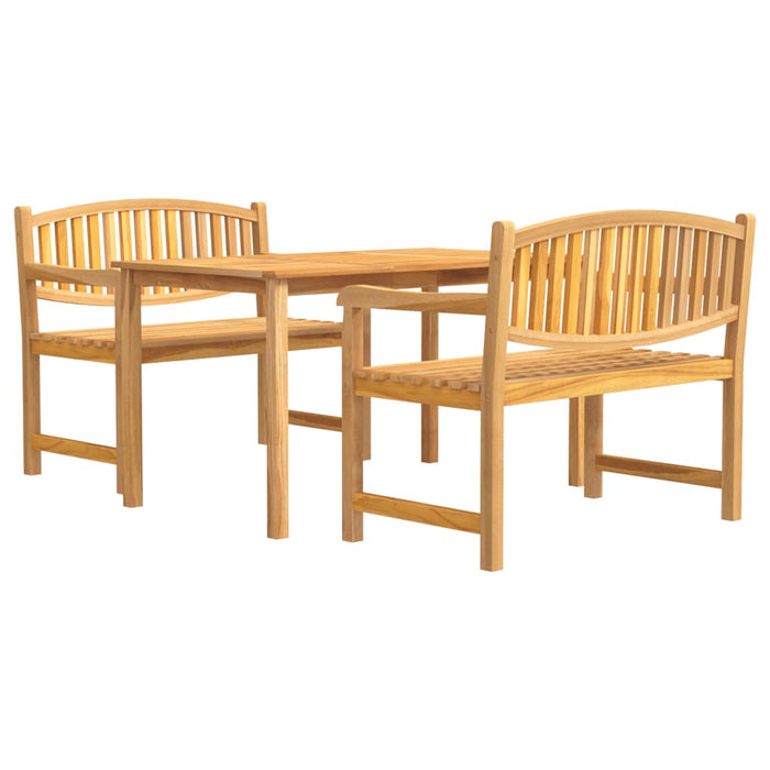 Set mobilier pentru grădină, 3 piese, lemn masiv de tec - WALTI WALTI