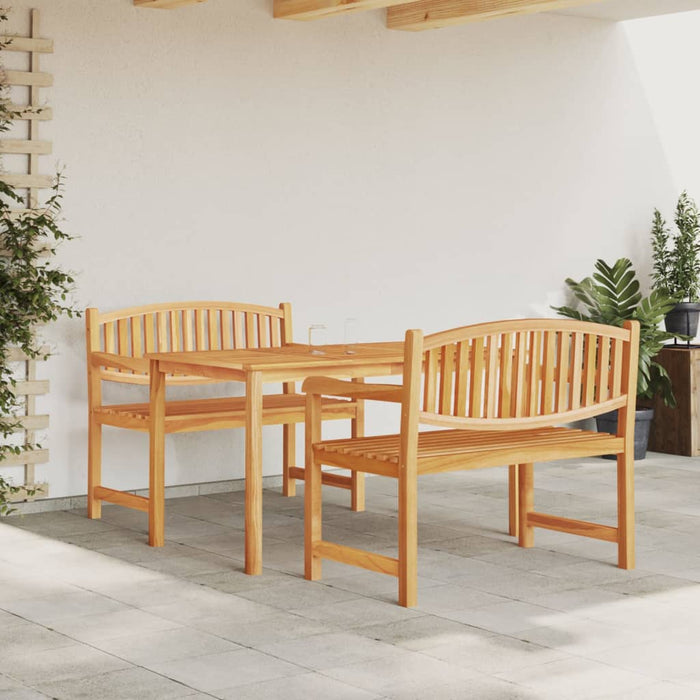 Set mobilier pentru grădină, 3 piese, lemn masiv de tec - WALTI WALTI