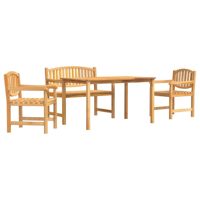 Set mobilier pentru grădină, 4 piese, lemn masiv de tec - WALTI WALTI