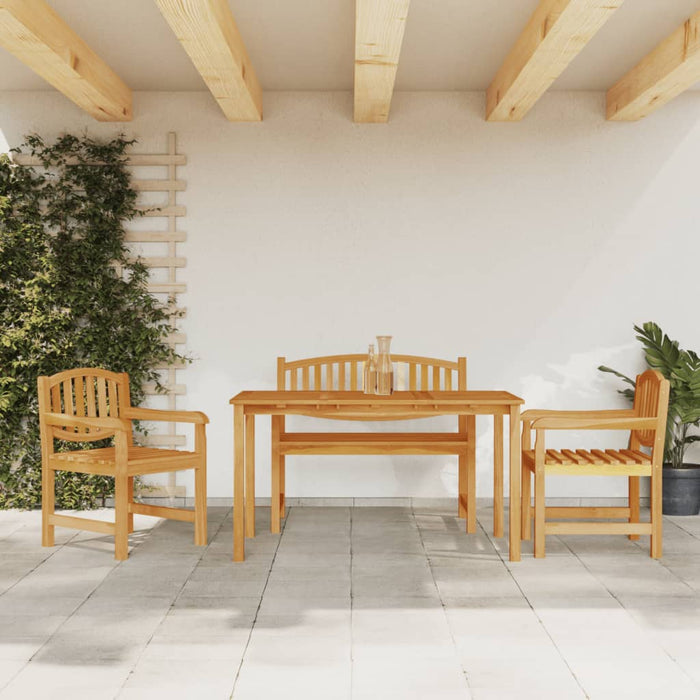 Set mobilier pentru grădină, 4 piese, lemn masiv de tec - WALTI WALTI