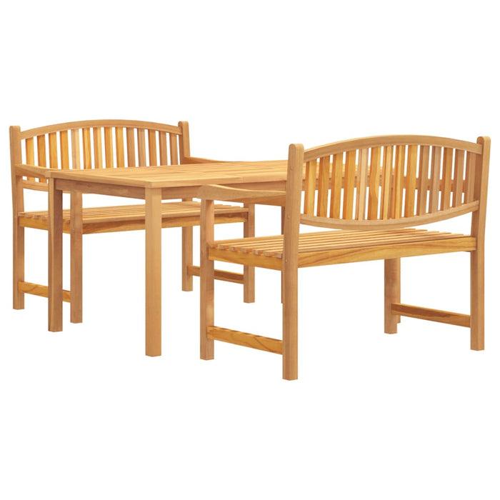 Set mobilier pentru grădină, 3 piese, lemn masiv de tec WALTI