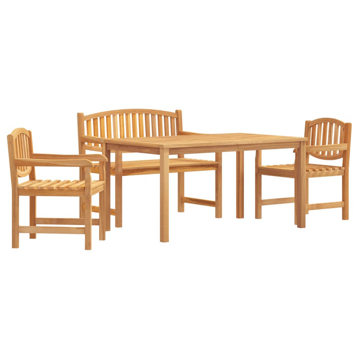 Set mobilier pentru grădină, 4 piese, lemn masiv de tec - WALTI WALTI
