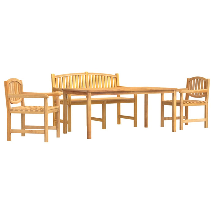 Set mobilier pentru grădină, 4 piese, lemn masiv de tec WALTI