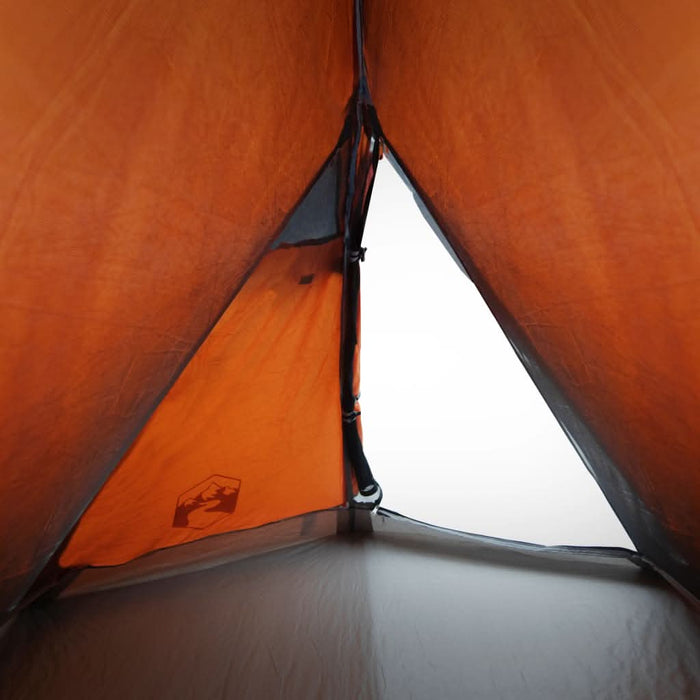 Cort de camping pentru 2 persoane, gri/portocaliu, impermeabil - WALTI WALTI