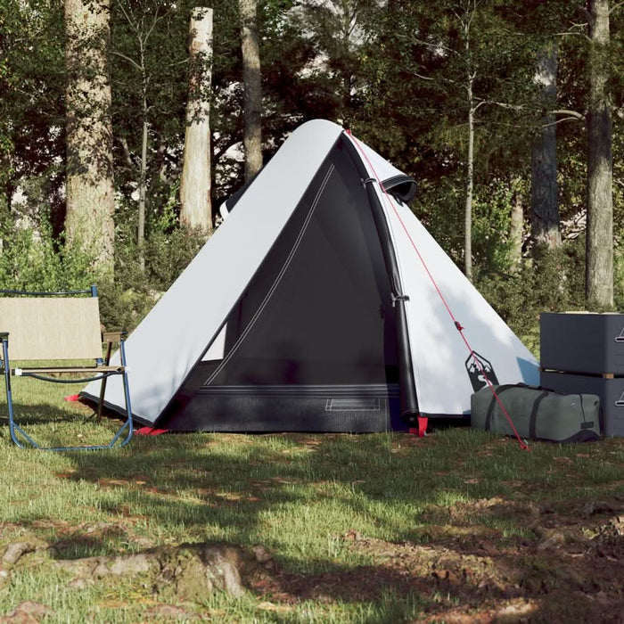 Cort camping cupolă 2 persoane alb, țesătură opacă, impermeabil - WALTI WALTI