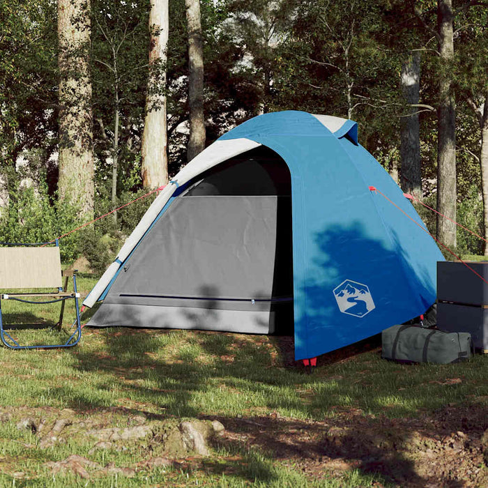 Cort de camping cupolă pentru 3 persoane, albastru, impermeabil - WALTI WALTI