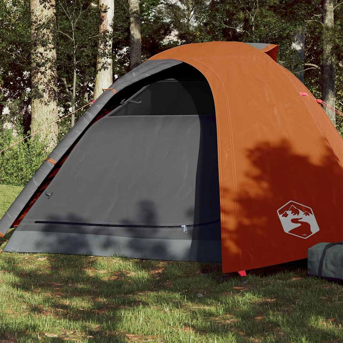 Cort de camping pentru 4 persoane, gri/portocaliu, impermeabil - WALTI WALTI