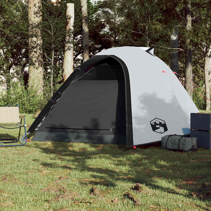 Cort camping cupolă 4 persoane alb, țesătură opacă, impermeabil - WALTI WALTI