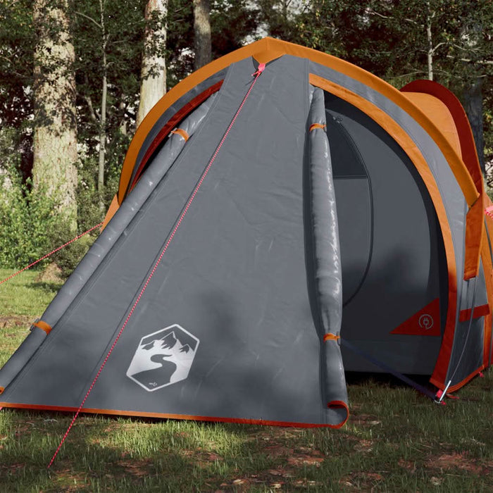 Cort de camping pentru 2 persoane, gri/portocaliu, impermeabil - WALTI WALTI