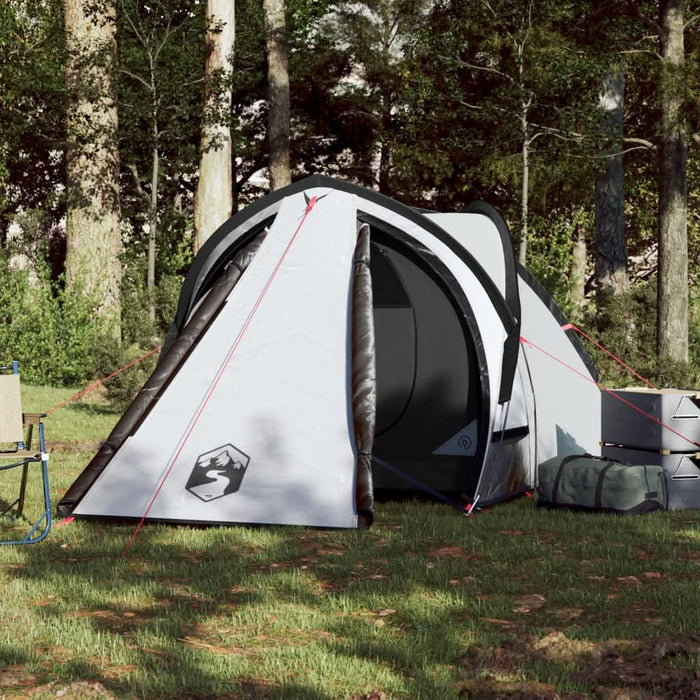 Cort camping cupolă 2 persoane alb, țesătură opacă, impermeabil - WALTI WALTI