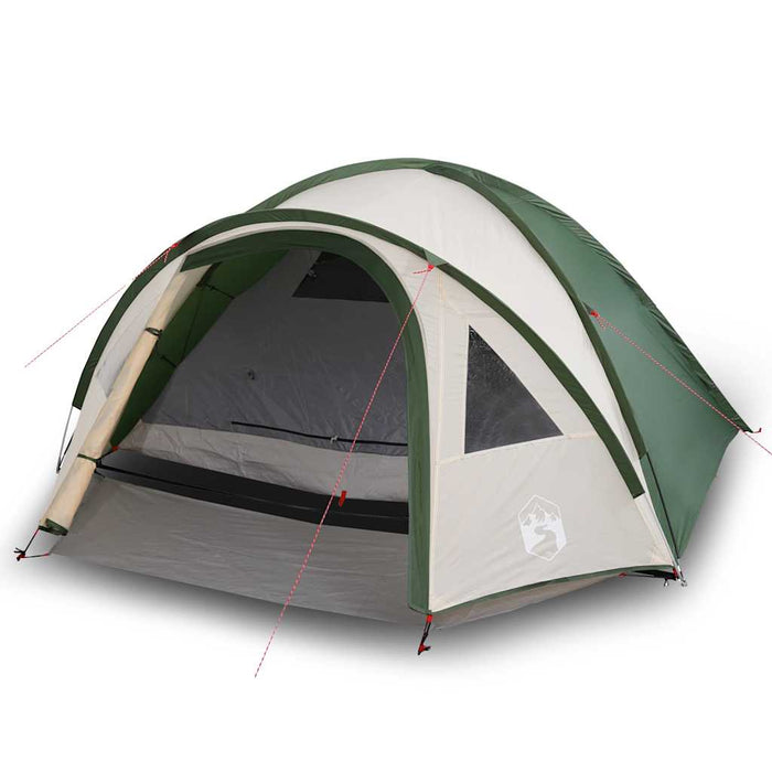 Cort de camping cupolă pentru 4 persoane, verde, impermeabil - WALTI WALTI