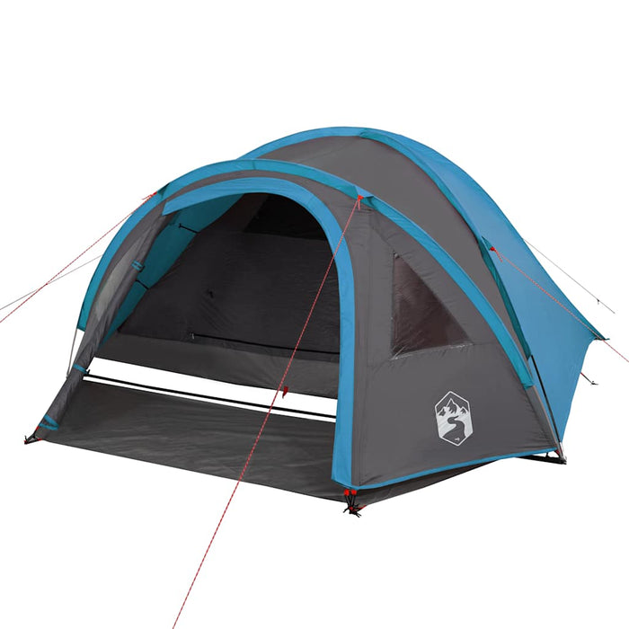 Cort de camping cupolă pentru 4 persoane, albastru, impermeabil - WALTI WALTI