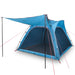 Cort camping, 4 persoane, albastru, impermeabil, setare rapidă - WALTI WALTI