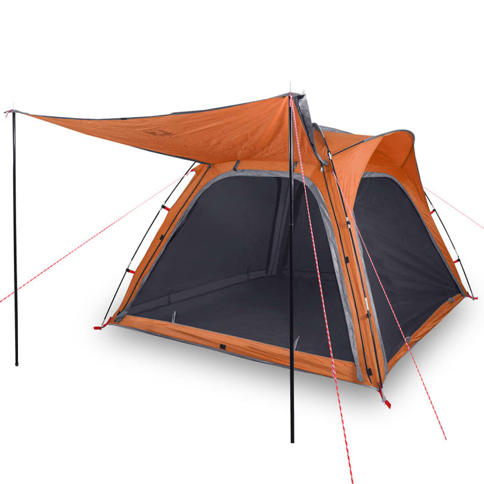 Cort camping, 4 persoane, gri/oranj, impermeabil, setare rapidă - WALTI WALTI