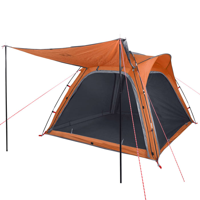 Cort camping, 4 persoane, gri/oranj, impermeabil, setare rapidă - WALTI WALTI