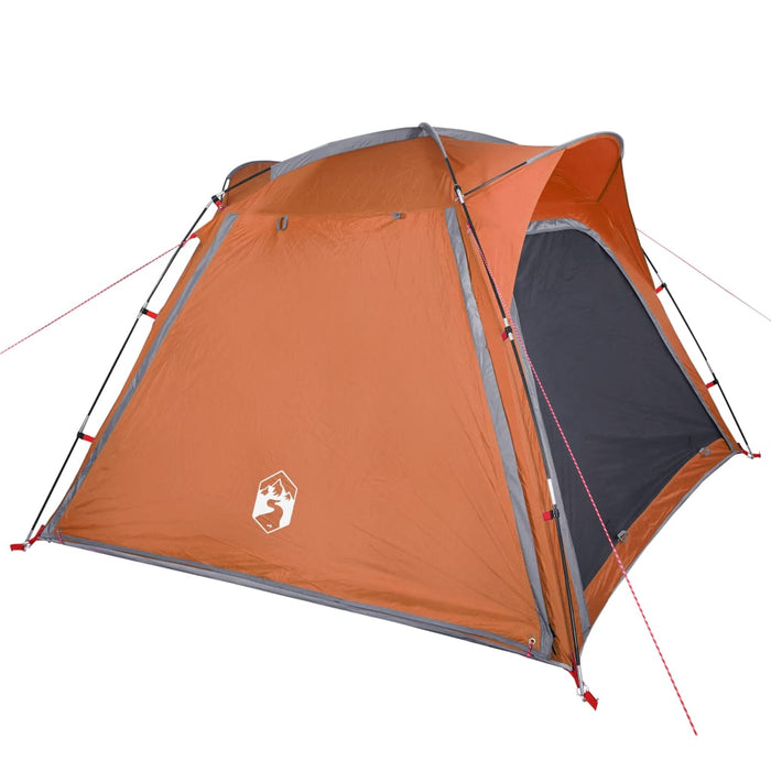 Cort camping, 4 persoane, gri/oranj, impermeabil, setare rapidă - WALTI WALTI