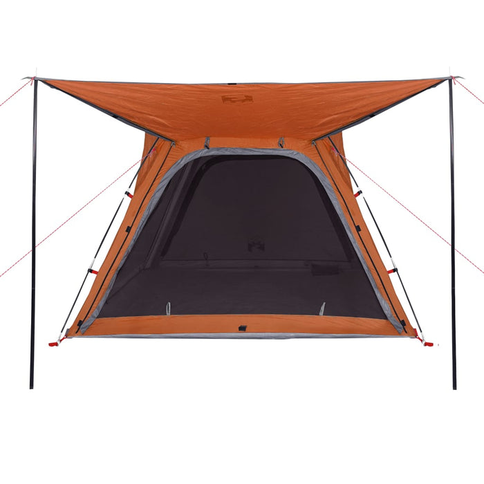 Cort camping, 4 persoane, gri/oranj, impermeabil, setare rapidă - WALTI WALTI