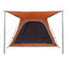 Cort camping, 4 persoane, gri/oranj, impermeabil, setare rapidă - WALTI WALTI