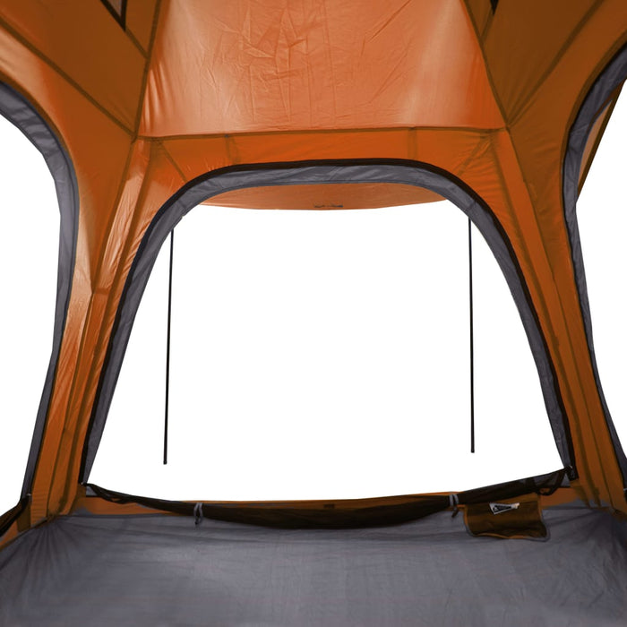 Cort camping, 4 persoane, gri/oranj, impermeabil, setare rapidă - WALTI WALTI
