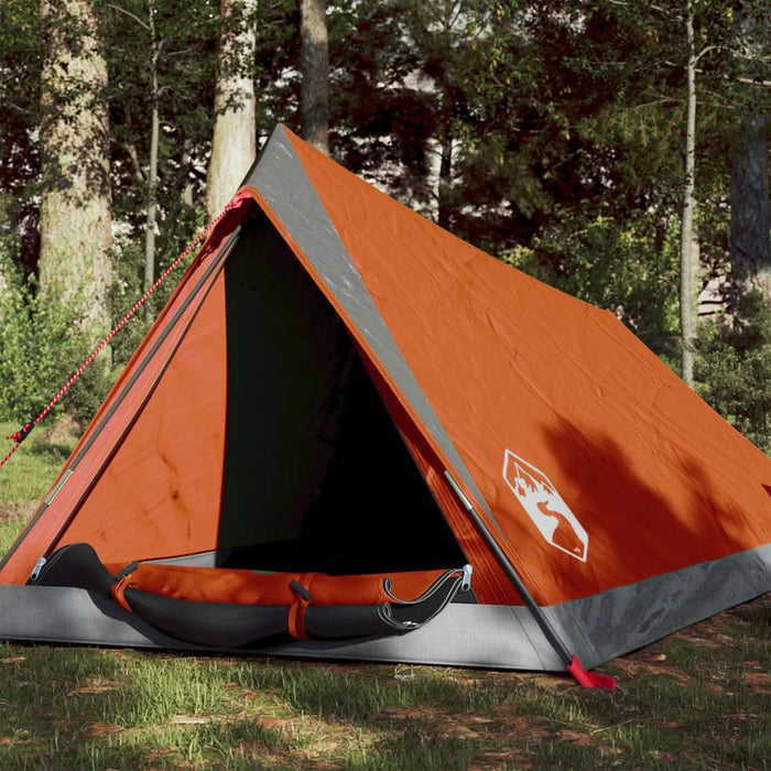 Cort de camping pentru 2 persoane, gri/portocaliu, impermeabil - WALTI WALTI