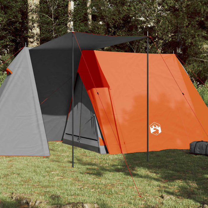 Cort de camping pentru 3 persoane, gri/portocaliu, impermeabil - WALTI WALTI