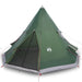 Cort de camping tipi pentru 4 persoane, verde, impermeabil - WALTI WALTI