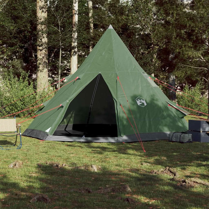 Cort de camping tipi pentru 4 persoane, verde, impermeabil - WALTI WALTI
