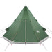 Cort de camping tipi pentru 4 persoane, verde, impermeabil - WALTI WALTI