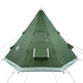 Cort de camping tipi pentru 4 persoane, verde, impermeabil - WALTI WALTI
