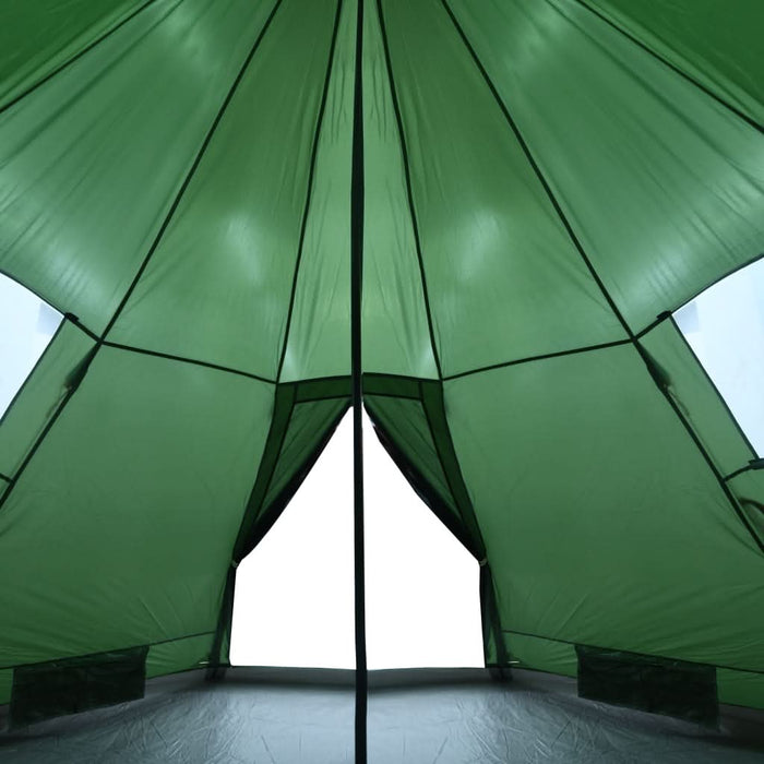 Cort de camping tipi pentru 4 persoane, verde, impermeabil - WALTI WALTI