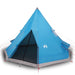 Cort de camping tipi pentru 4 persoane, albastru, impermeabil - WALTI WALTI