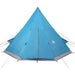 Cort de camping tipi pentru 4 persoane, albastru, impermeabil - WALTI WALTI