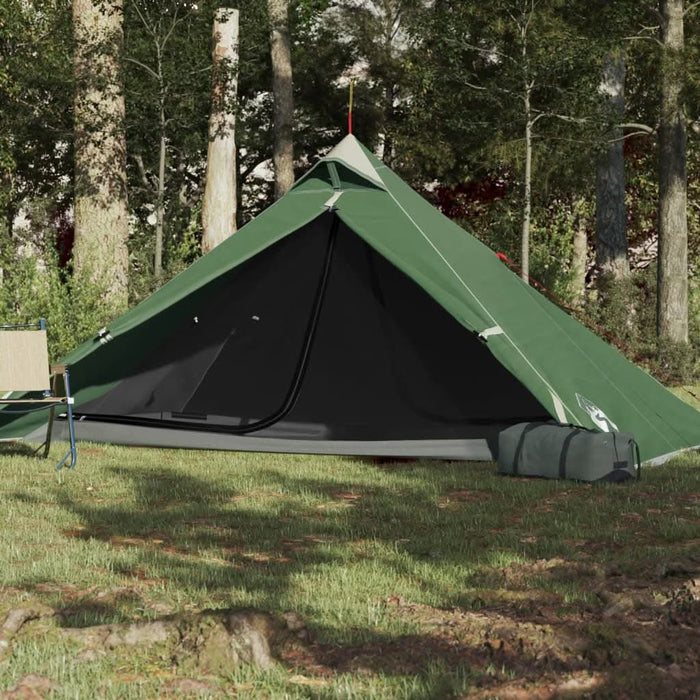 Cort de camping tipi pentru 1 persoană, verde, impermeabil - WALTI WALTI