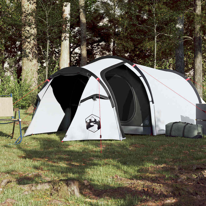 Cort camping tunel 3 persoane, alb, țesătură opacă, impermeabil - WALTI WALTI