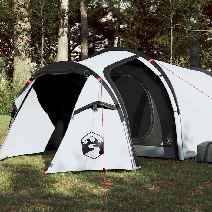 Cort camping tunel 3 persoane, alb, țesătură opacă, impermeabil - WALTI WALTI