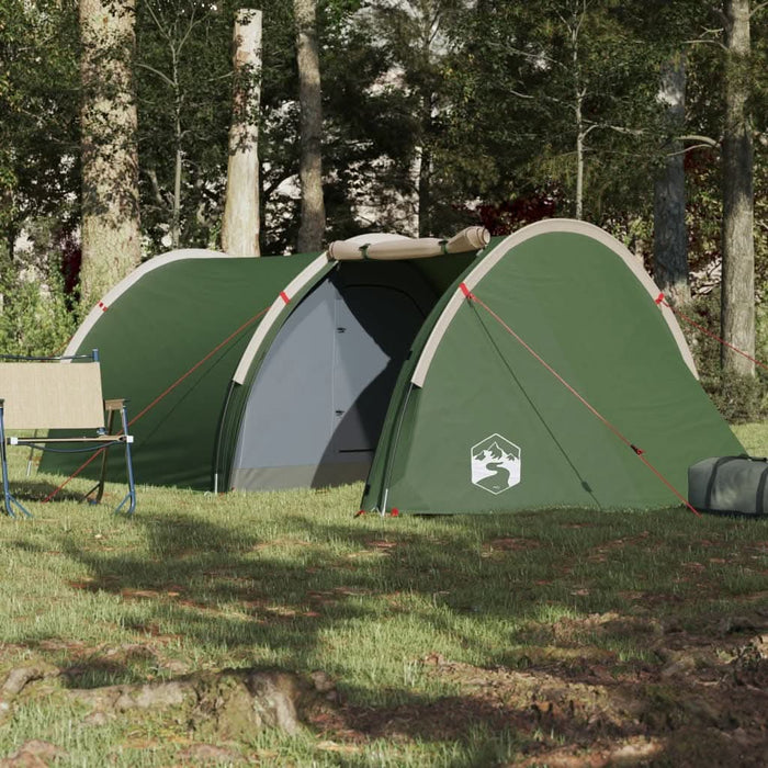 Cort de camping tunel pentru 4 persoane, verde, impermeabil - WALTI WALTI