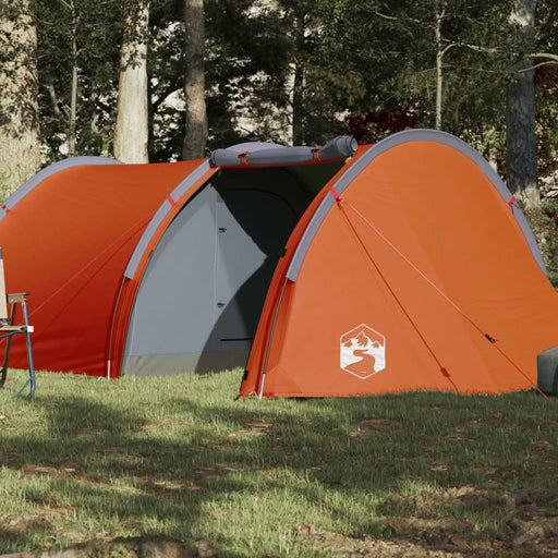 Cort de camping tunel 4 persoane, portocaliu, impermeabil - WALTI WALTI