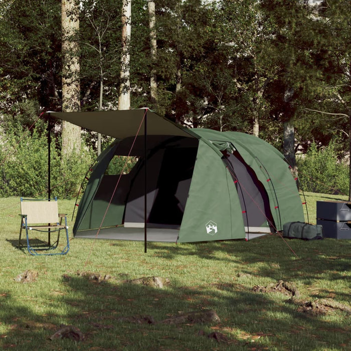 Cort de camping tunel pentru 4 persoane, verde, impermeabil - WALTI WALTI
