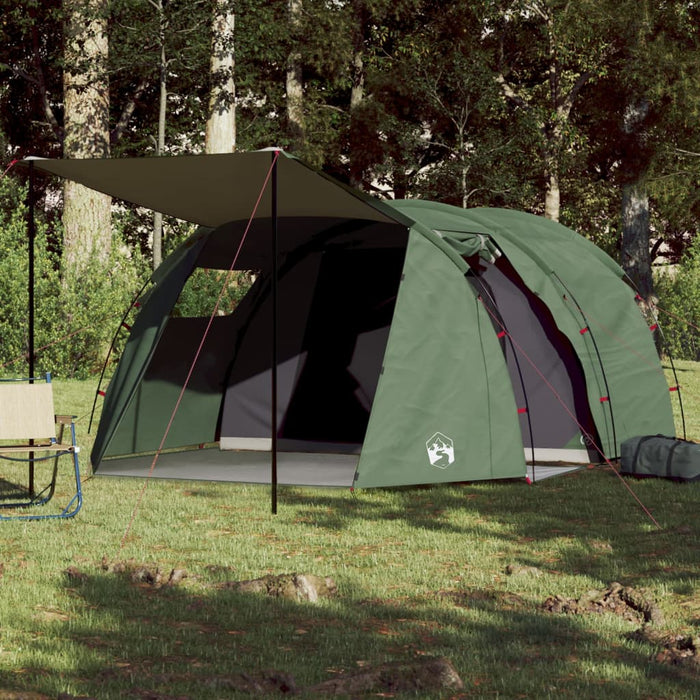 Cort de camping tunel pentru 4 persoane, verde, impermeabil - WALTI WALTI