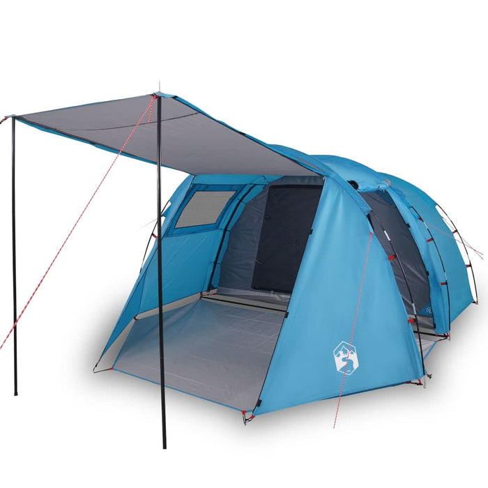 Cort de camping tunel pentru 4 persoane, albastru, impermeabil - WALTI WALTI