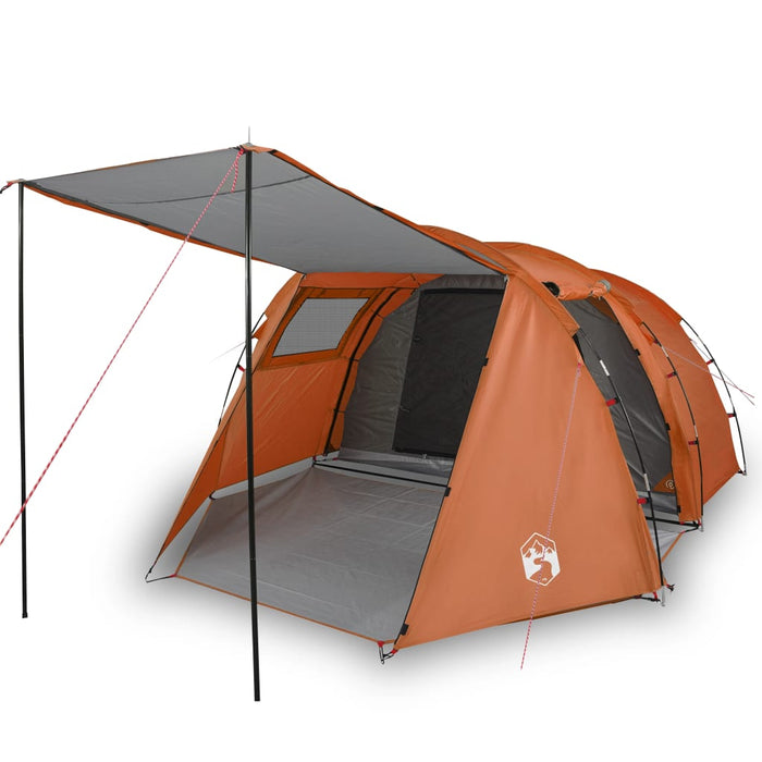 Cort de camping tunel 4 persoane, gri/portocaliu, impermeabil - WALTI WALTI
