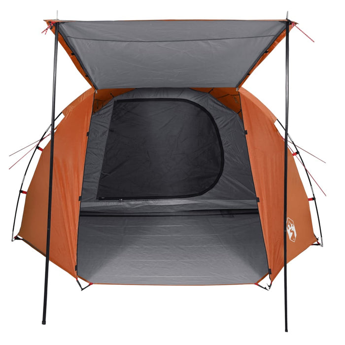 Cort de camping tunel 4 persoane, gri/portocaliu, impermeabil - WALTI WALTI