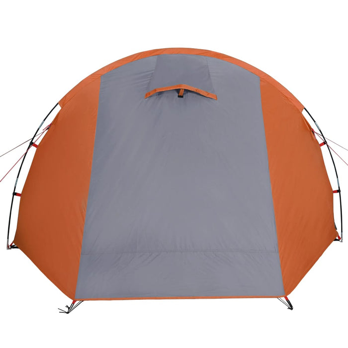 Cort de camping tunel 4 persoane, gri/portocaliu, impermeabil - WALTI WALTI