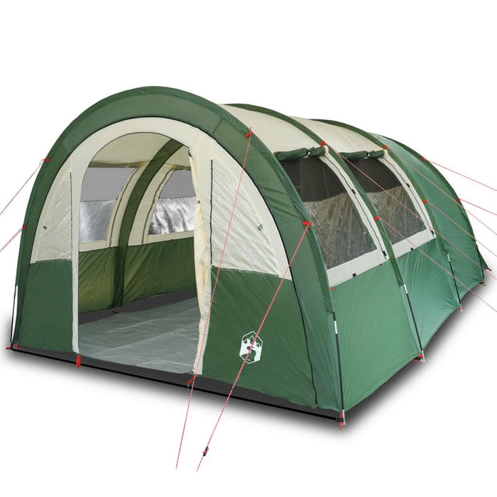 Cort de camping tunel pentru 4 persoane, verde, impermeabil - WALTI WALTI