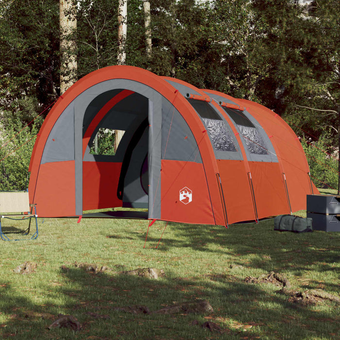 Cort de camping tunel 4 persoane, gri/portocaliu, impermeabil - WALTI WALTI